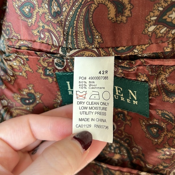 Lauren Ralph Lauren Men’s Silk/Wool/Cashmere Blazer - Picture 6 of 8